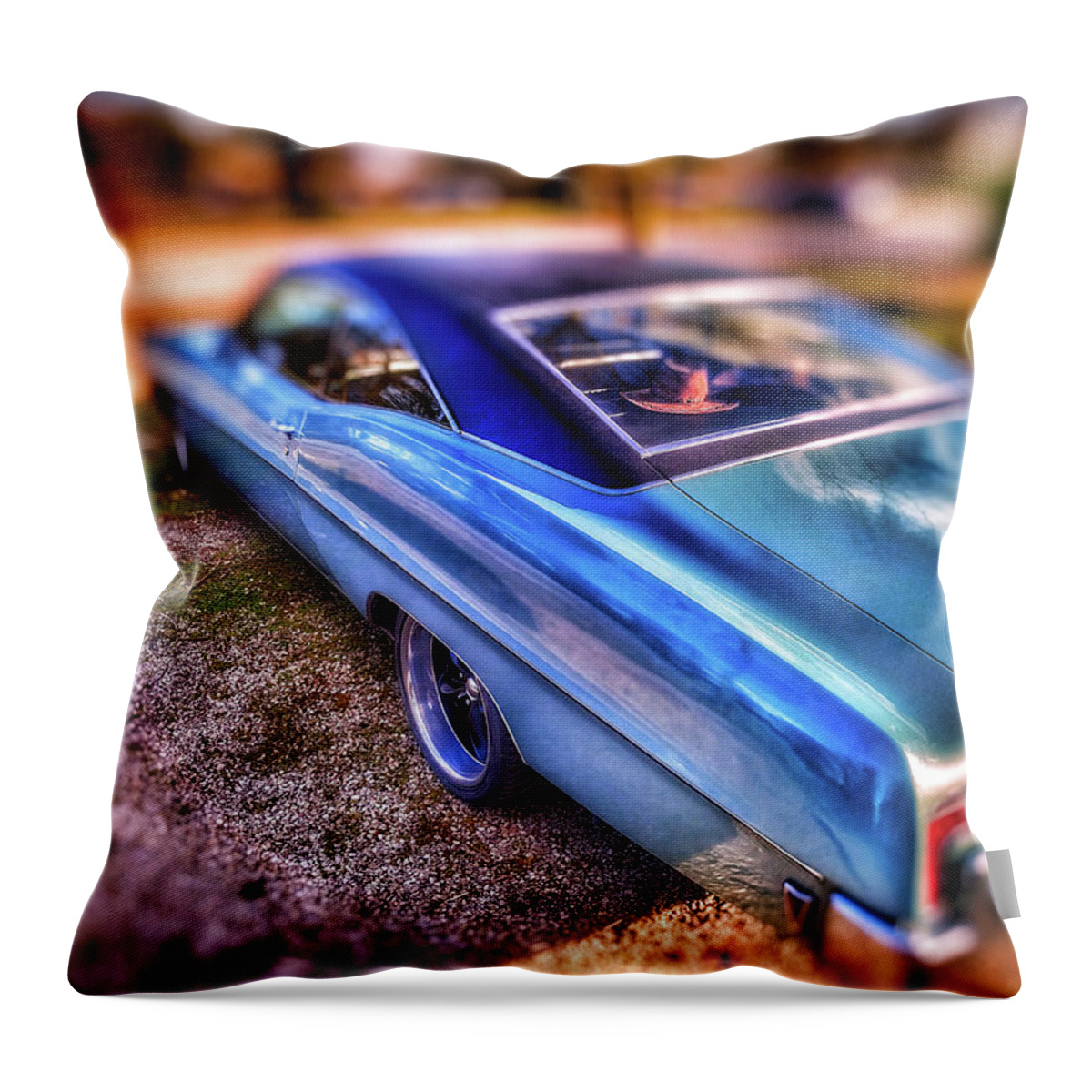 American Throw Pillow featuring the photograph Pontiac American Muscle Automobile by Vintage Collectables