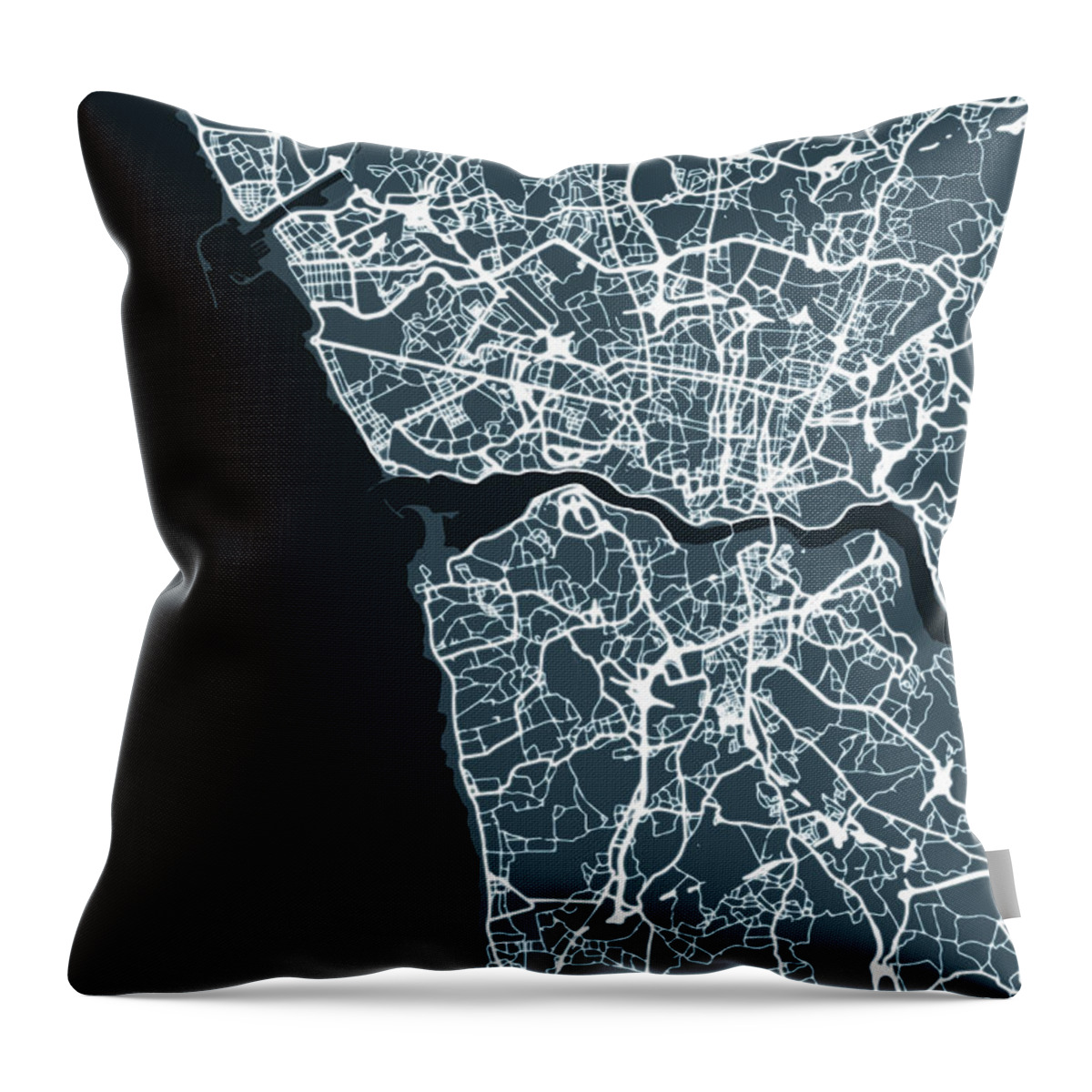 City Throw Pillow featuring the digital art Porto Portugal by Bo Kev