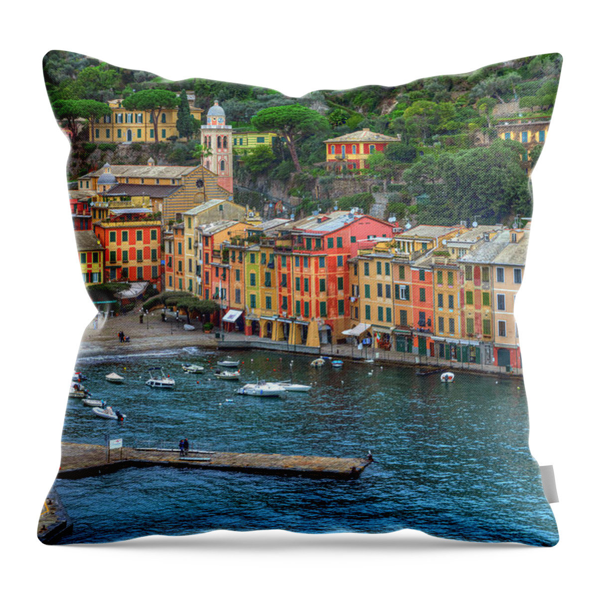 Portofino Throw Pillow featuring the photograph Portofino - Italy by Joana Kruse