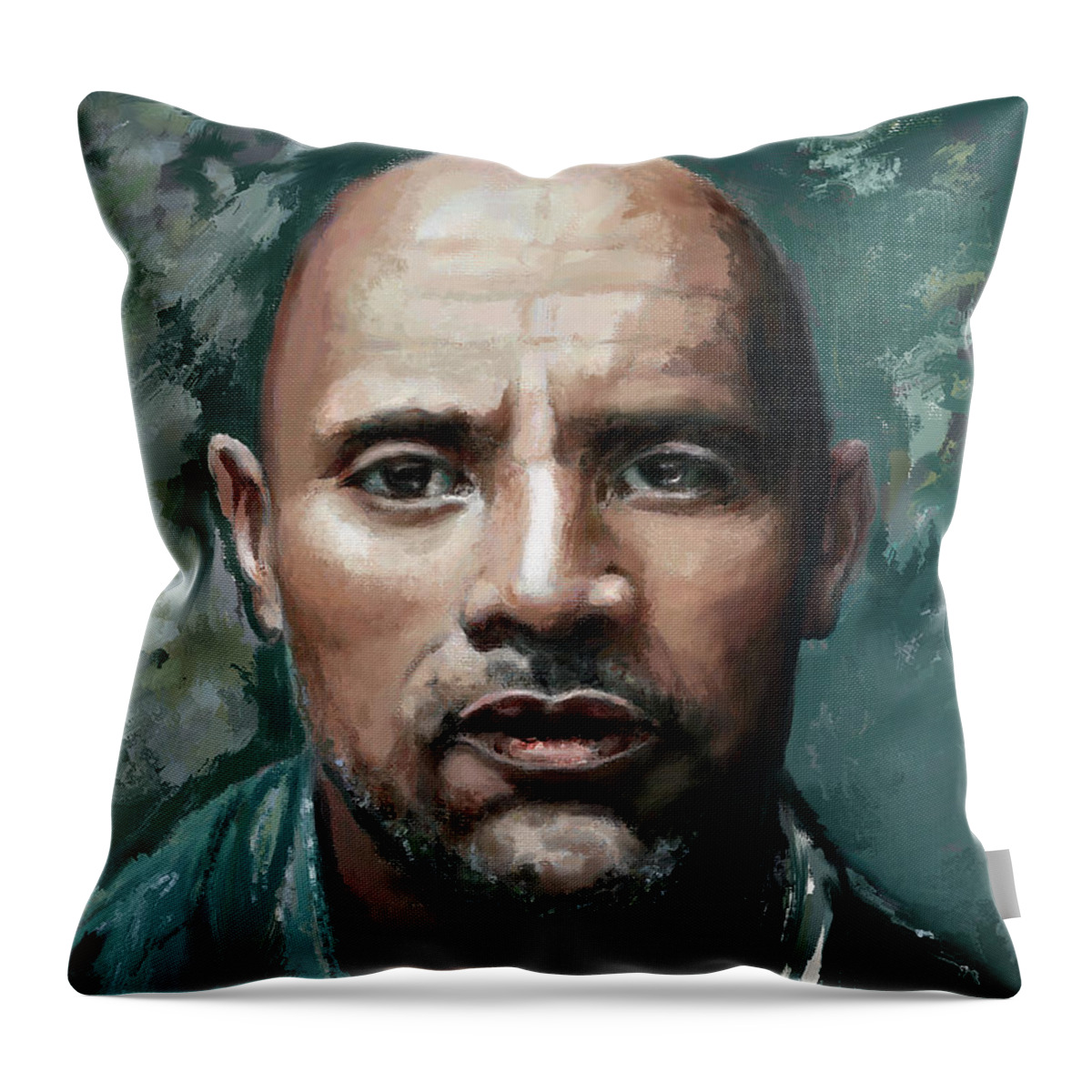 Man Throw Pillow featuring the painting Portrait of a Man by Portraits By NC