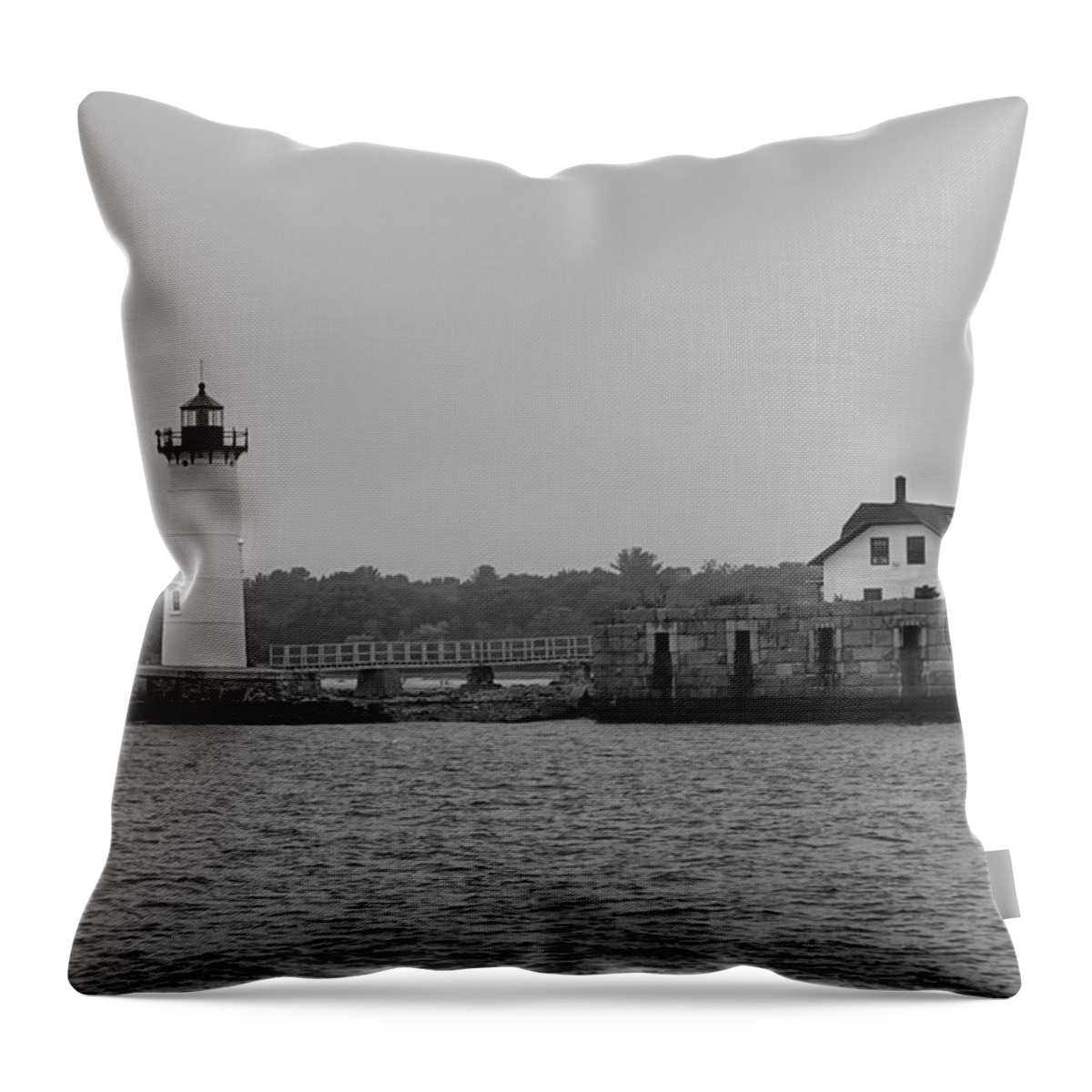New Hampshire Throw Pillow featuring the photograph Portsmouth Harbor Lighthouse III by Patricia Caron