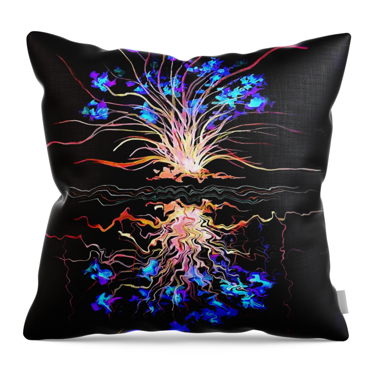 Blue Throw Pillow featuring the photograph Power Plant by David Neace CPX