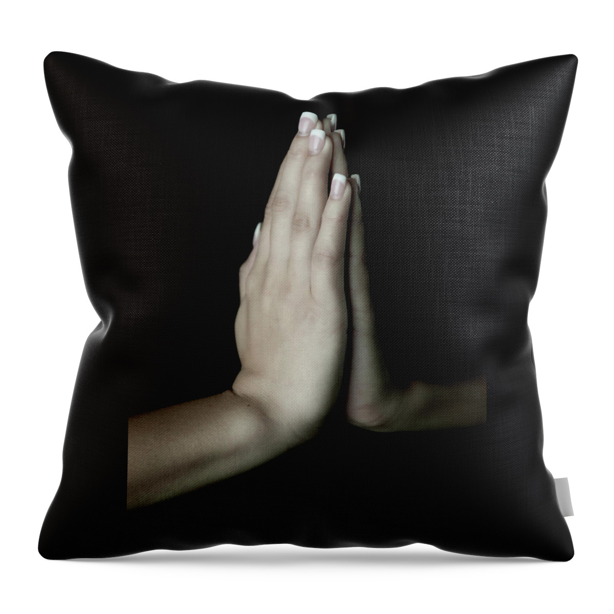 Yoga Throw Pillow featuring the photograph Prayer Hands by Marian Tagliarino