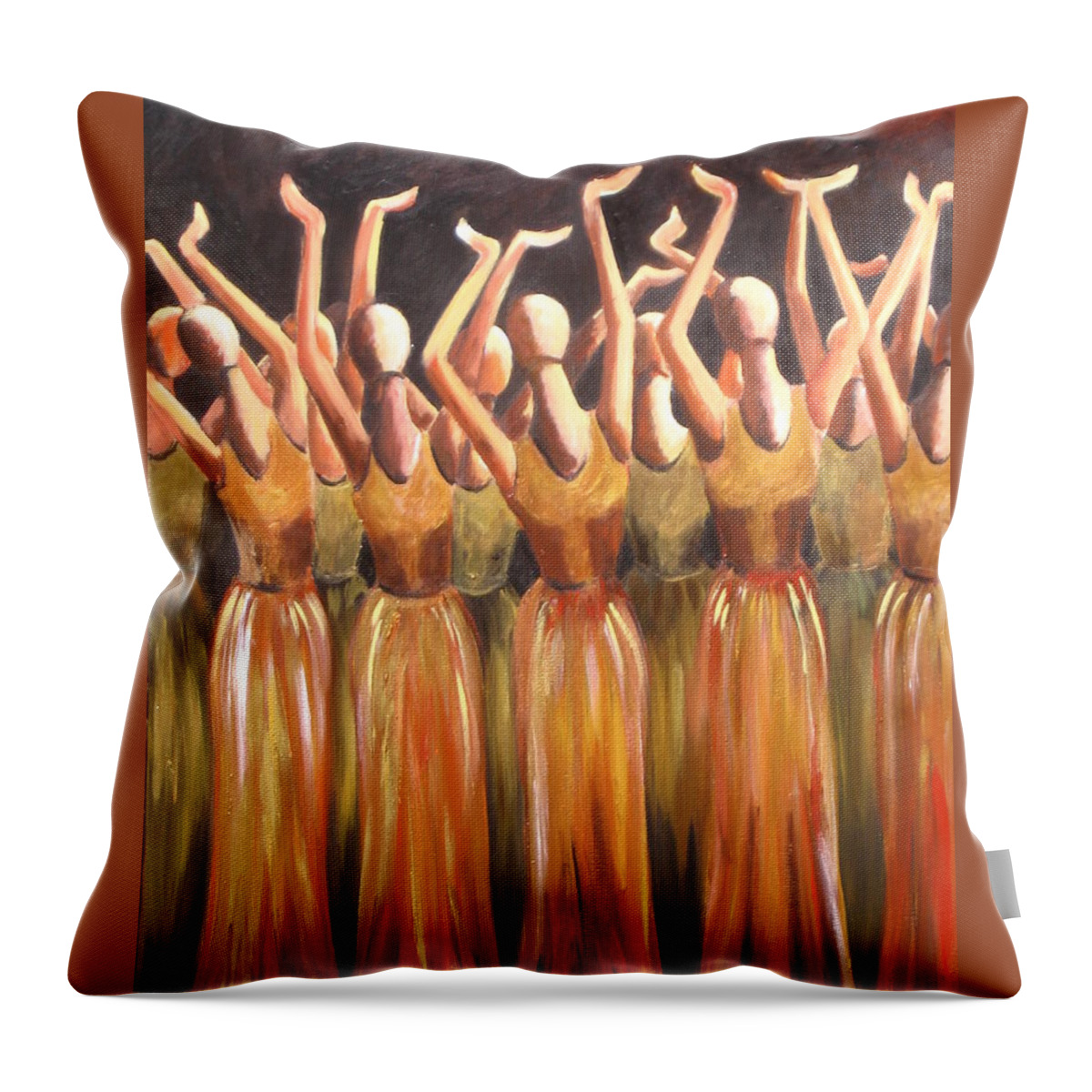 Painting Throw Pillow featuring the painting Prayers by Sheri Chakamian