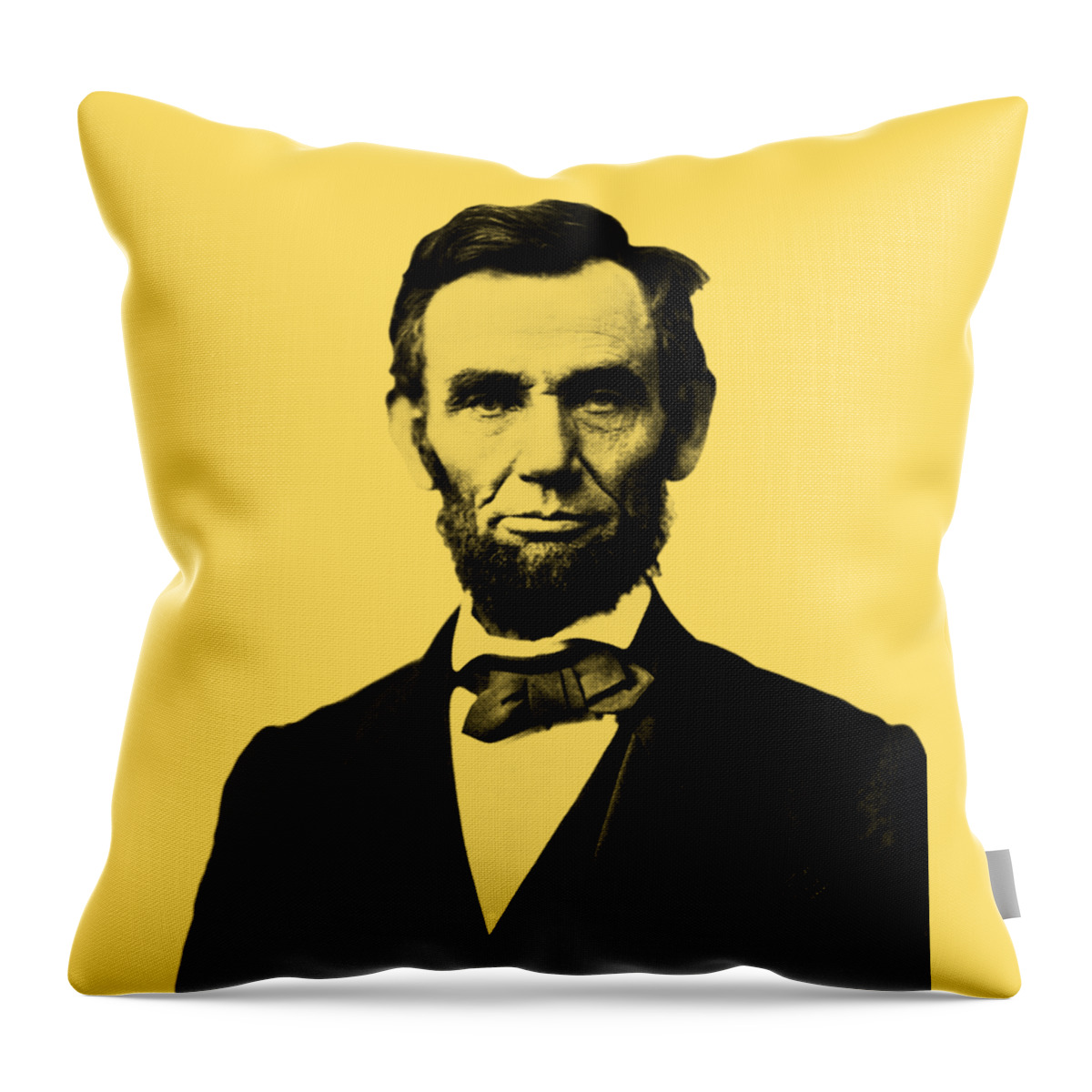 Abraham Lincoln Throw Pillow featuring the digital art President Lincoln by Madame Memento