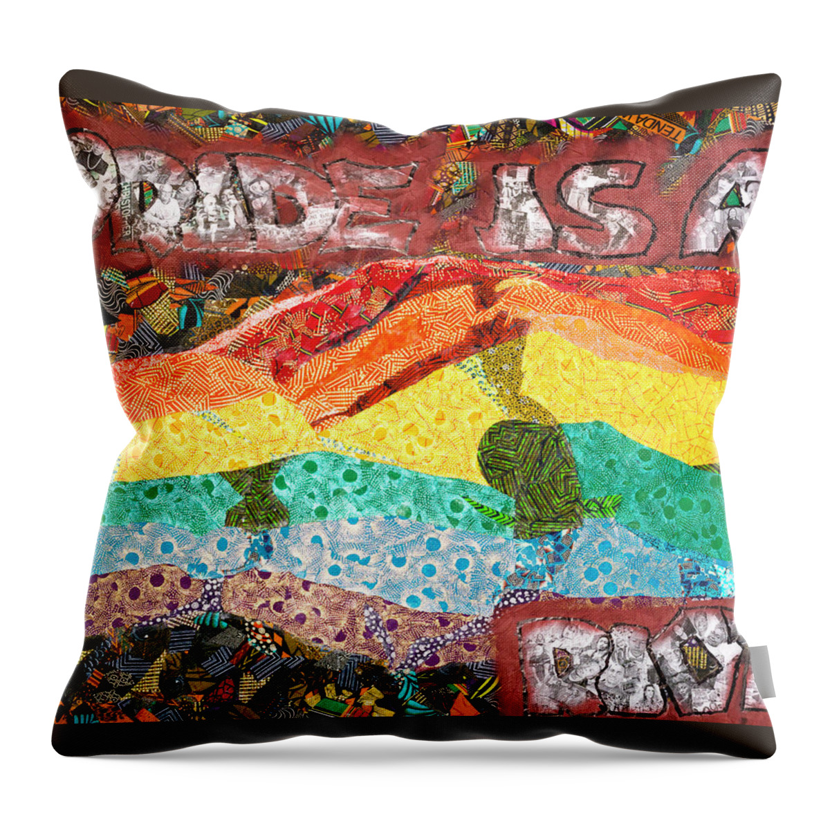 Pride Is A Riot Throw Pillow featuring the tapestry - textile Pride Is A Riot by Apanaki Temitayo M