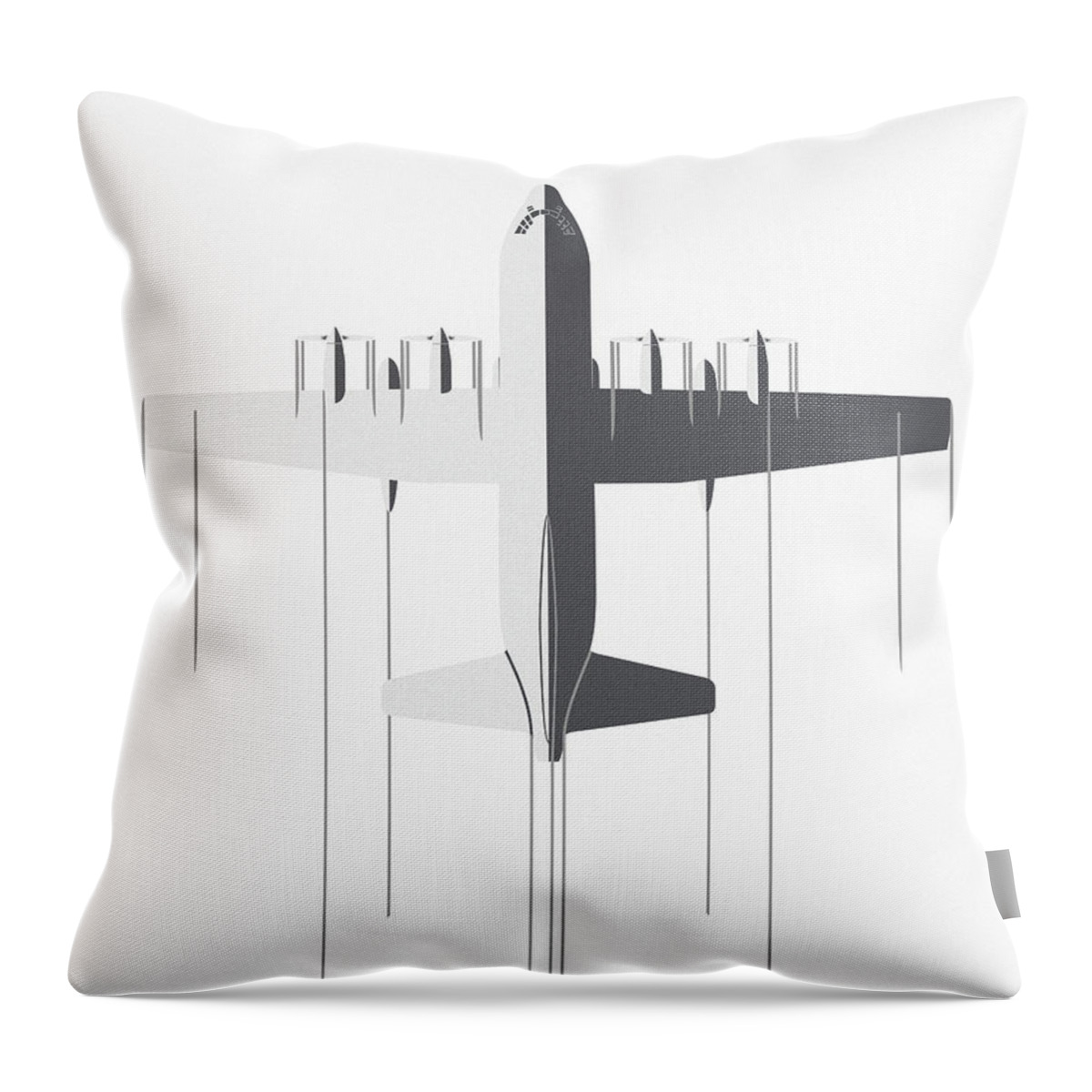 C-130h Throw Pillow featuring the digital art Project CLOSE LOOK by Michael Brooks
