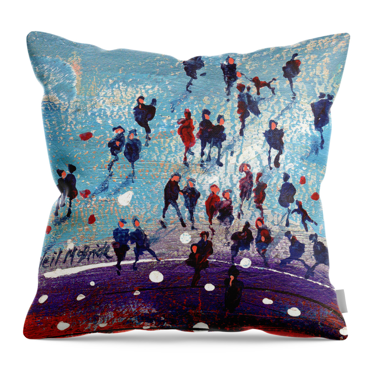 Promenade Throw Pillow featuring the painting Promenade View by Neil McBride