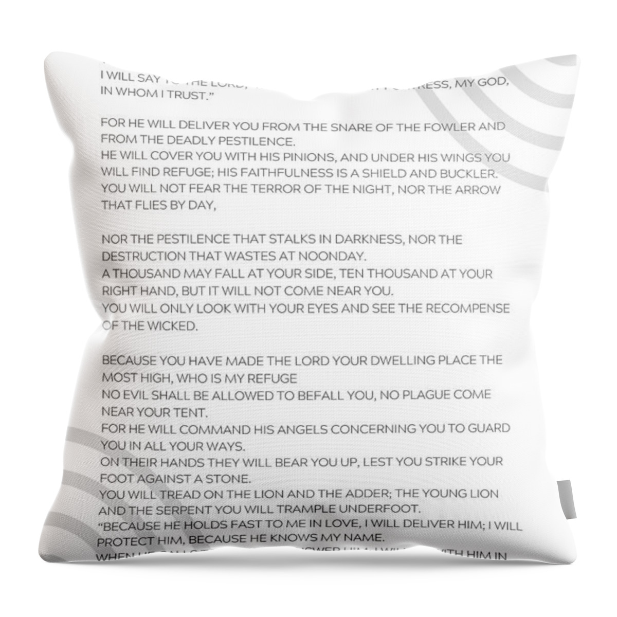 Psalm Throw Pillow featuring the photograph Psalm 91 Abstract Painting 3 by Andrea Anderegg