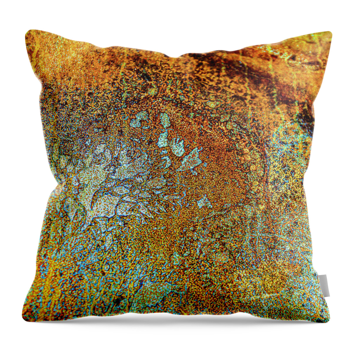 Yellow Throw Pillow featuring the photograph Psychedelic Plant by Liquid Eye