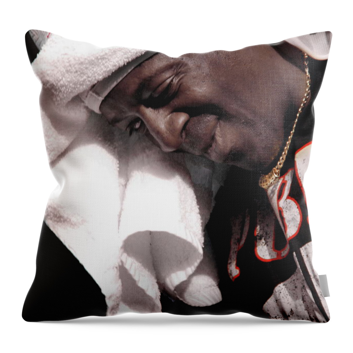 Public Enemy Throw Pillow featuring the photograph Public Enemy in Concert Flavor Flav by Andrea Kollo