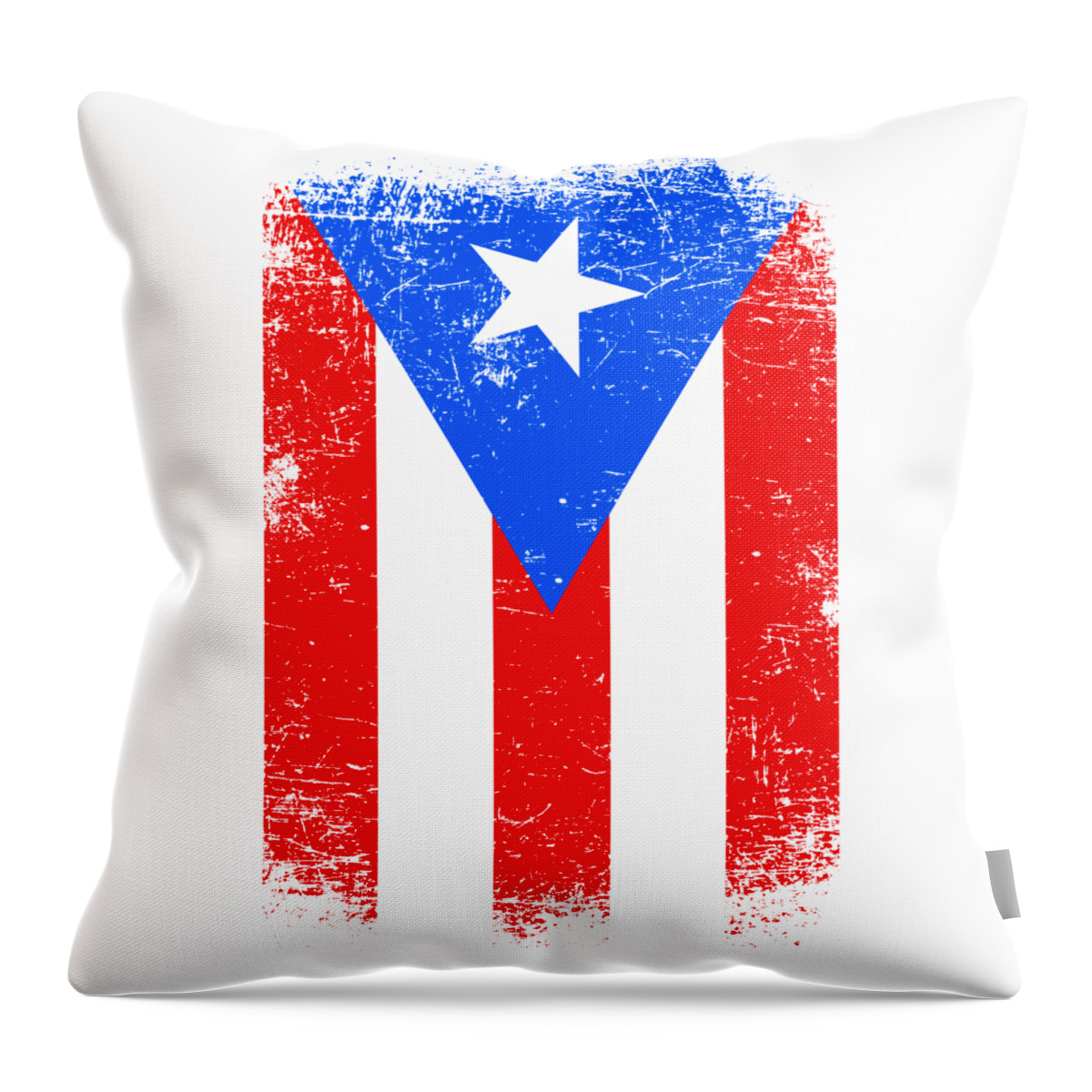 Puerto Rico Throw Pillow featuring the digital art Puerto Rico Flag Puerto Rican by Flippin Sweet Gear