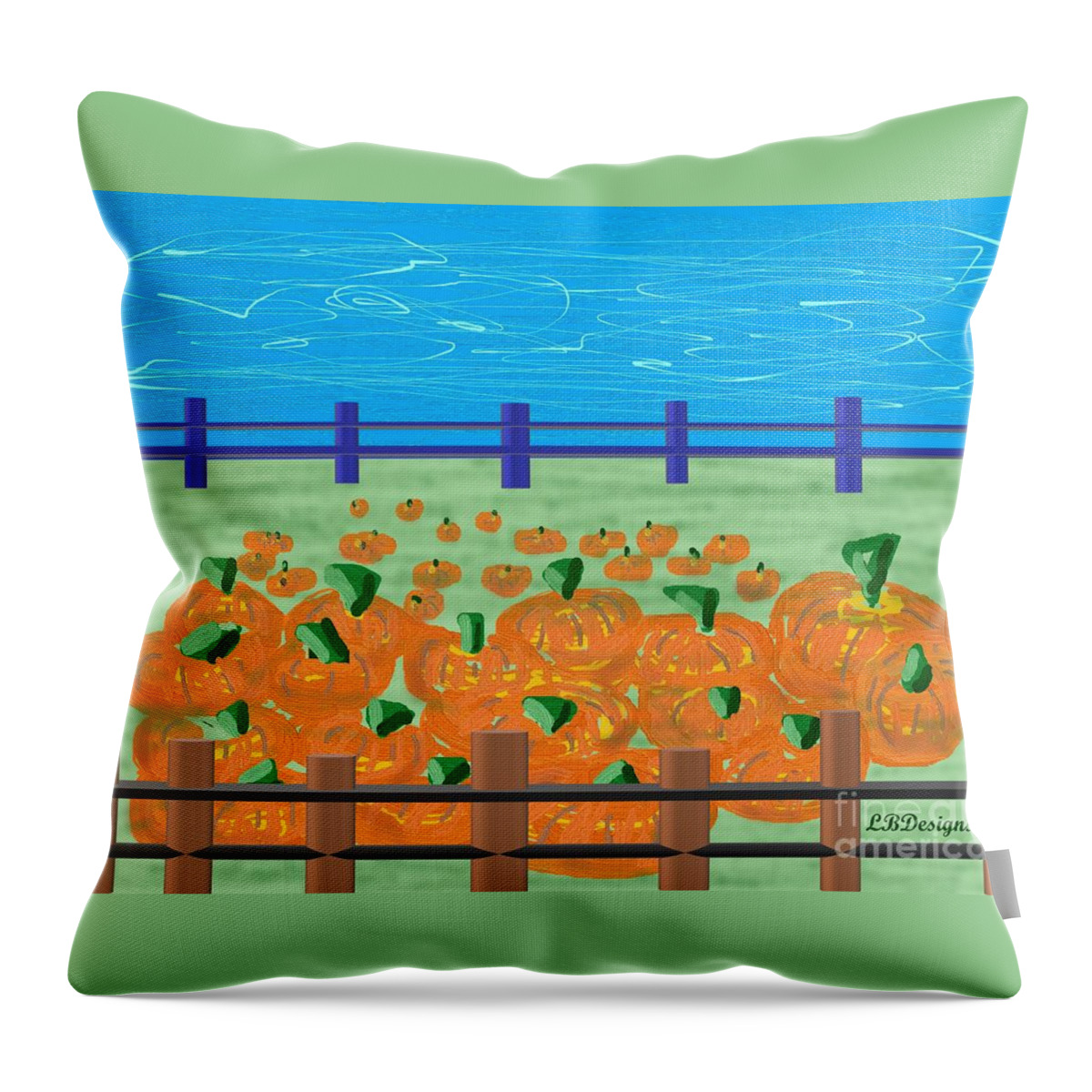 Keywords: “arts And Design”; Gallery; Images; “pumpkin Patch”; “ The Ranch”; “burgundy B.”; Quilting; “library”; Autumn Throw Pillow featuring the digital art Pumpkin Patch The Ranch by LBDesigns