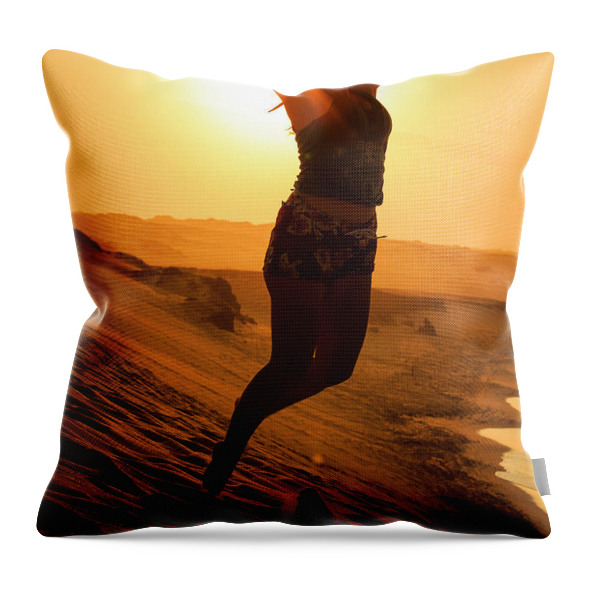 Punta Gallinas Throw Pillow featuring the photograph Punta Gallinas La Guajira Colombia by Tristan Quevilly