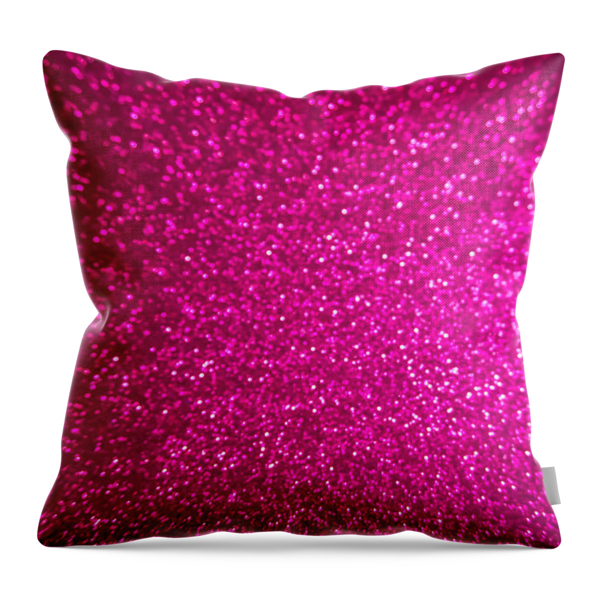 Glamour Throw Pillow featuring the photograph Purple Abstract Background With Bokeh Defocused Lights Christmas by Julien