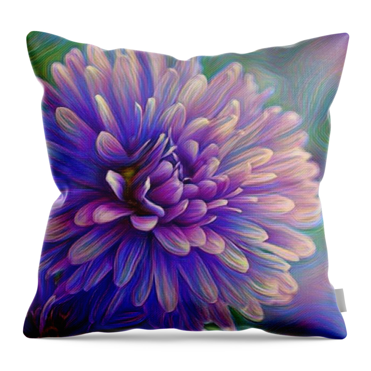Lilac Throw Pillow featuring the painting Lilac Purple Perfection by Teresa Trotter