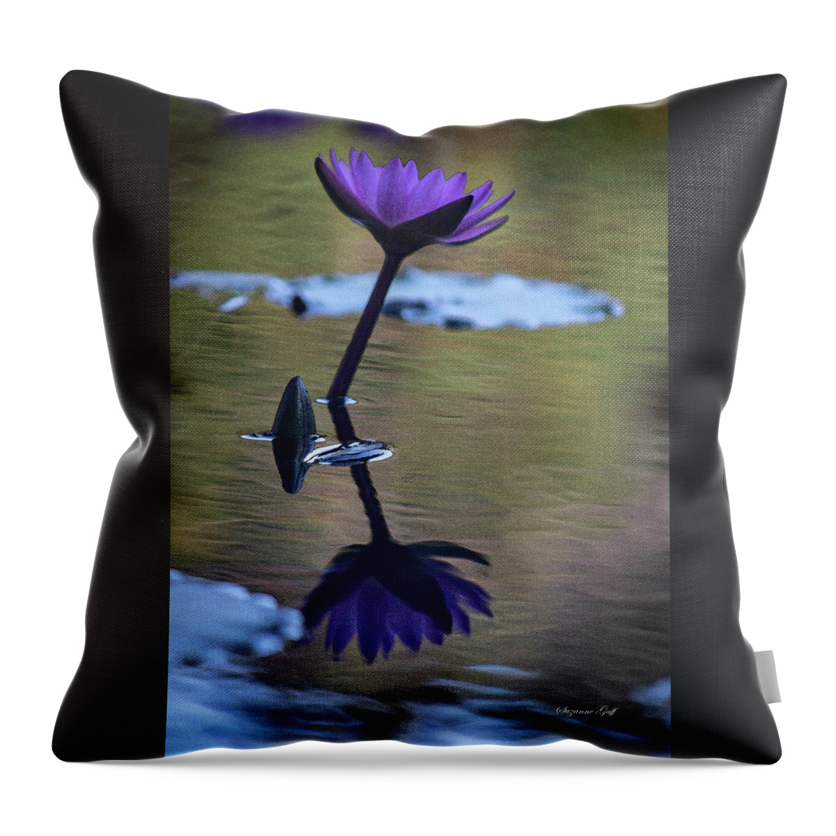 Photograph Throw Pillow featuring the photograph Purplicious in Watercolor by Suzanne Gaff