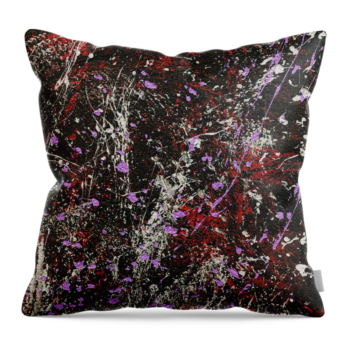 Abstract Throw Pillow featuring the painting Quantum Impact by Heather Meglasson Impact Artist