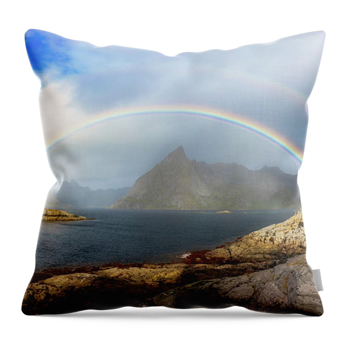 Rainbow Throw Pillow featuring the photograph Rainbow Bridge by Andy Kunz