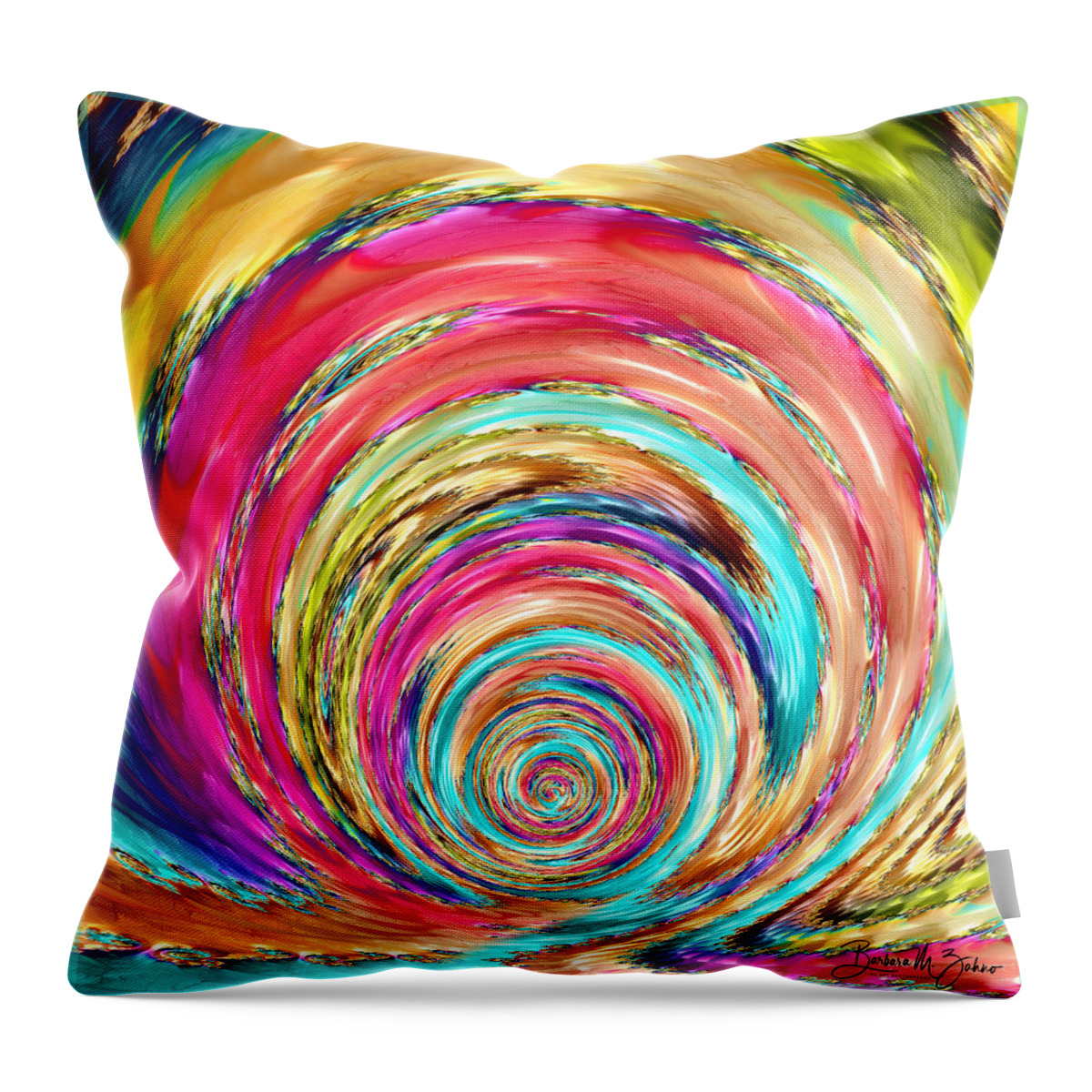 Circle Throw Pillow featuring the photograph Rainbow Circle by Barbara Zahno