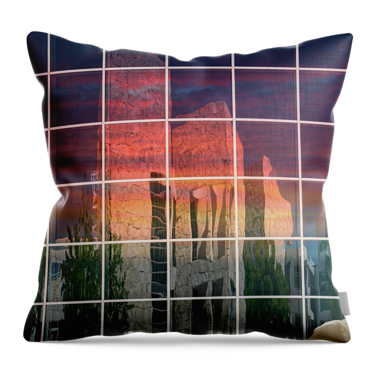 Reflection Throw Pillow featuring the photograph Rainbow Reflection by Sylvia Goldkranz