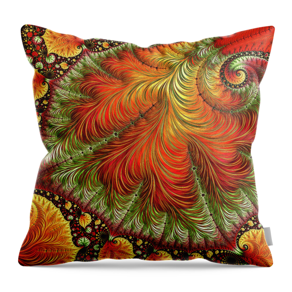 Fractal Throw Pillow featuring the digital art Rare Cultivar by Susan Maxwell Schmidt