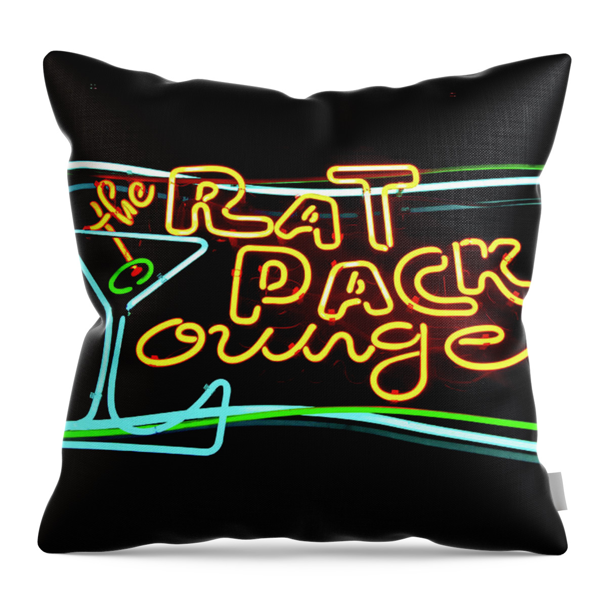 Rat Throw Pillow featuring the photograph Rat Pack Lounge by Matthew Bamberg