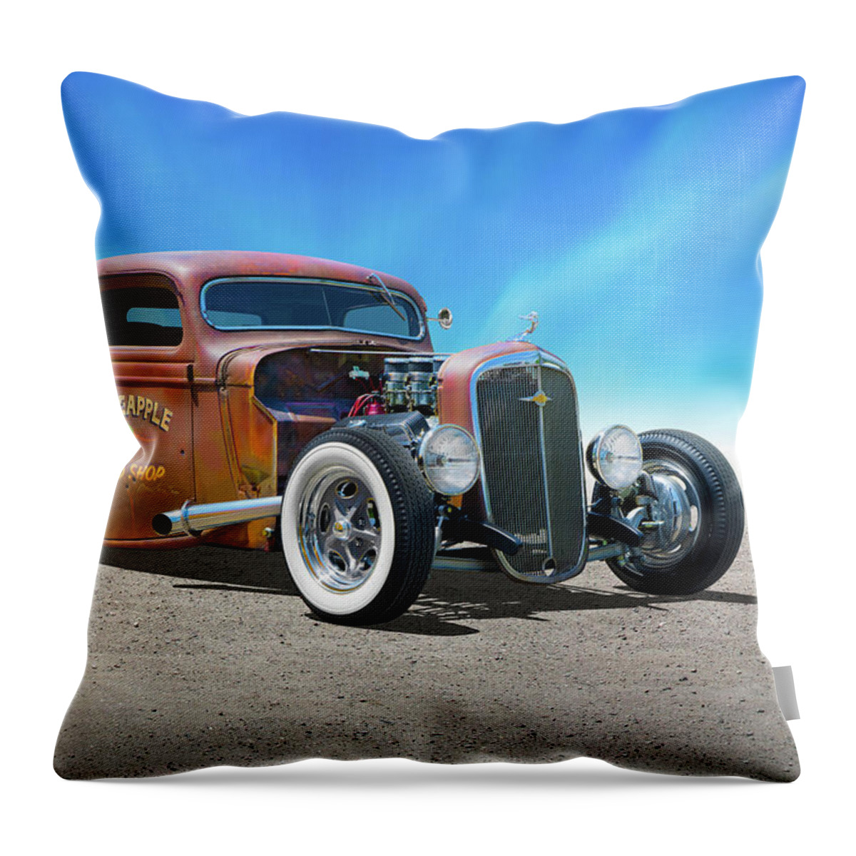 Transportation Throw Pillow featuring the photograph Rat Truck by Mike McGlothlen