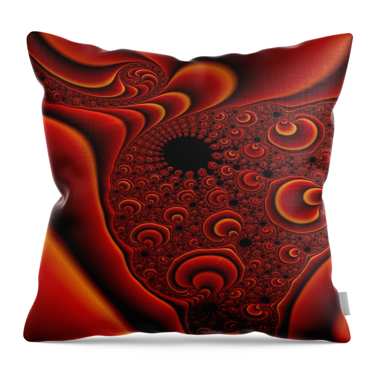 Fractal Design Throw Pillow featuring the digital art Ray of Hope by Bonnie Bruno