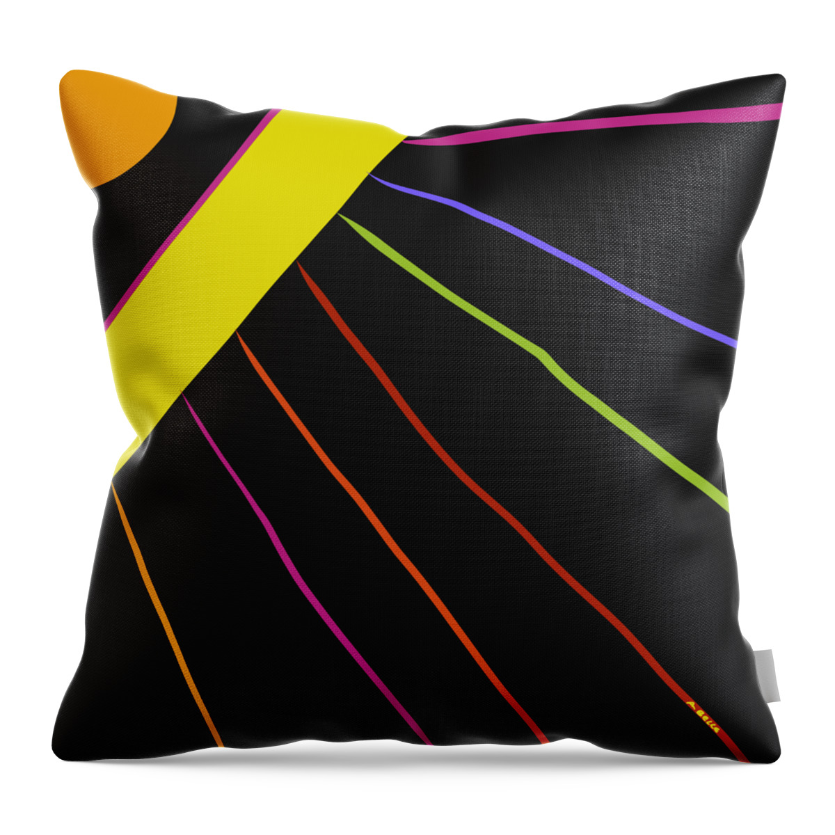 Sun Throw Pillow featuring the digital art Rays of Light by Aisha Isabelle