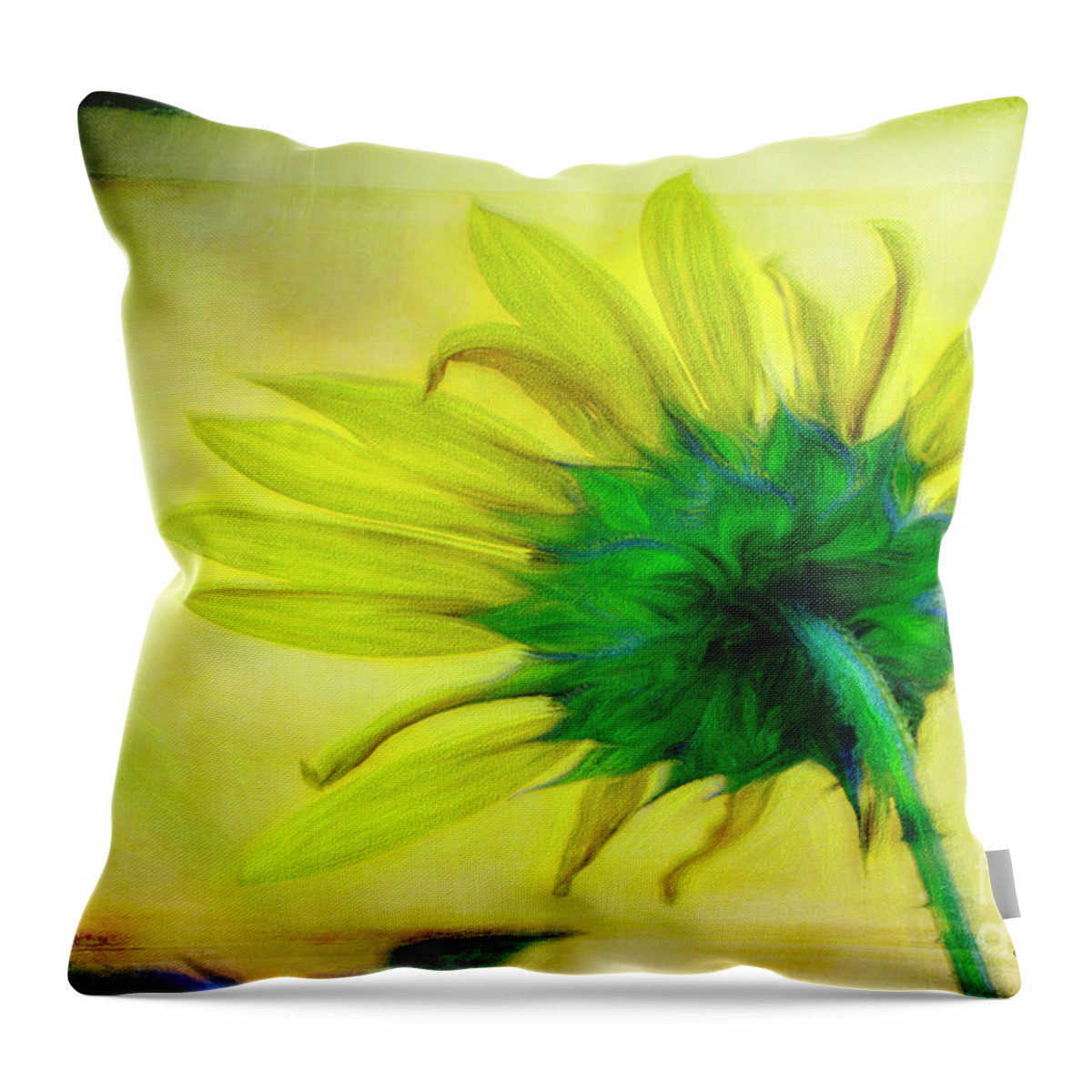Sun Flowers Throw Pillow featuring the digital art Rays of Summer by Rebecca Langen