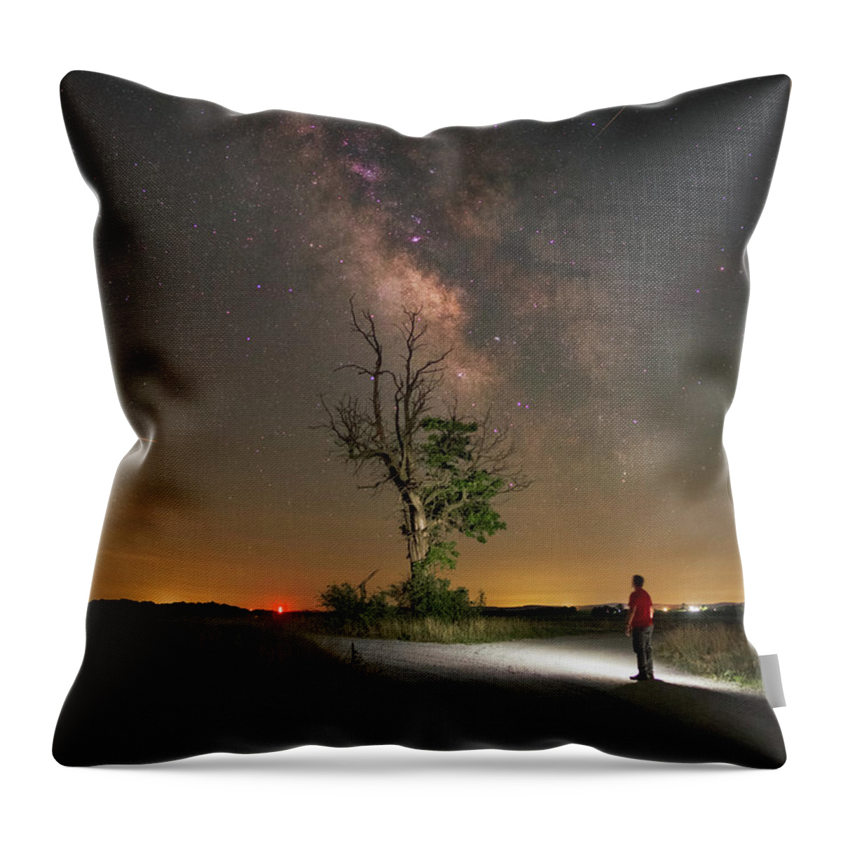 Nightscape Throw Pillow featuring the photograph Reaching by Grant Twiss