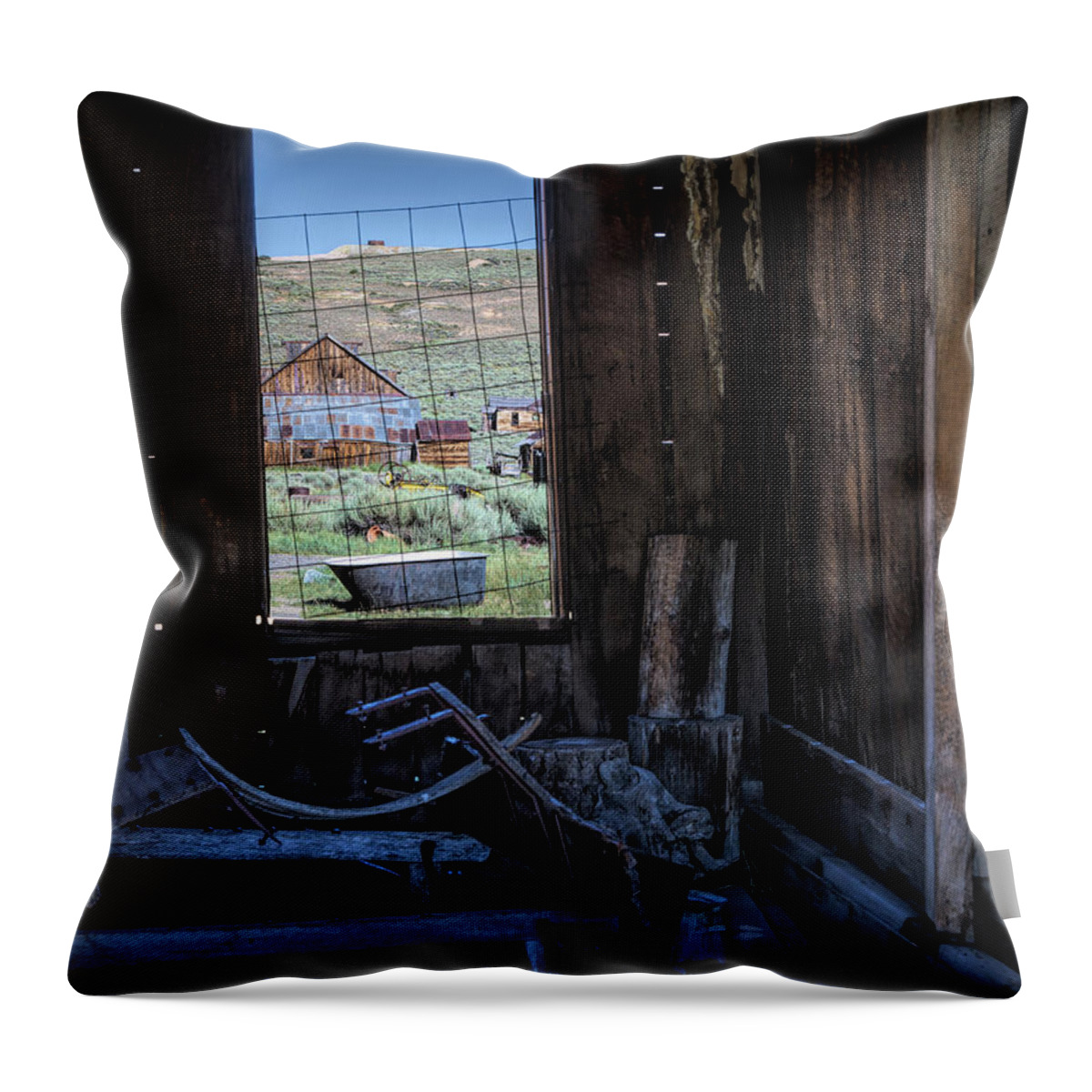 Bodie Throw Pillow featuring the photograph Ready for a Bath by Cheryl Strahl
