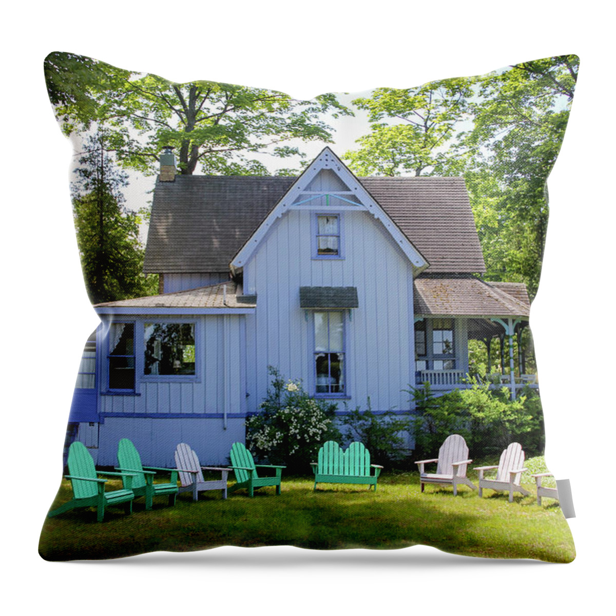Bay View Throw Pillow featuring the photograph Ready for Visitors by Robert Carter