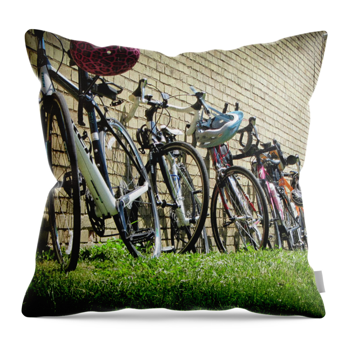 Bicycles Throw Pillow featuring the photograph Ready to Ride by Rich S