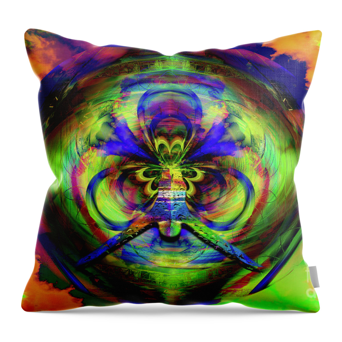 Spiritual Throw Pillow featuring the digital art Rebirth by Atousa Raissyan