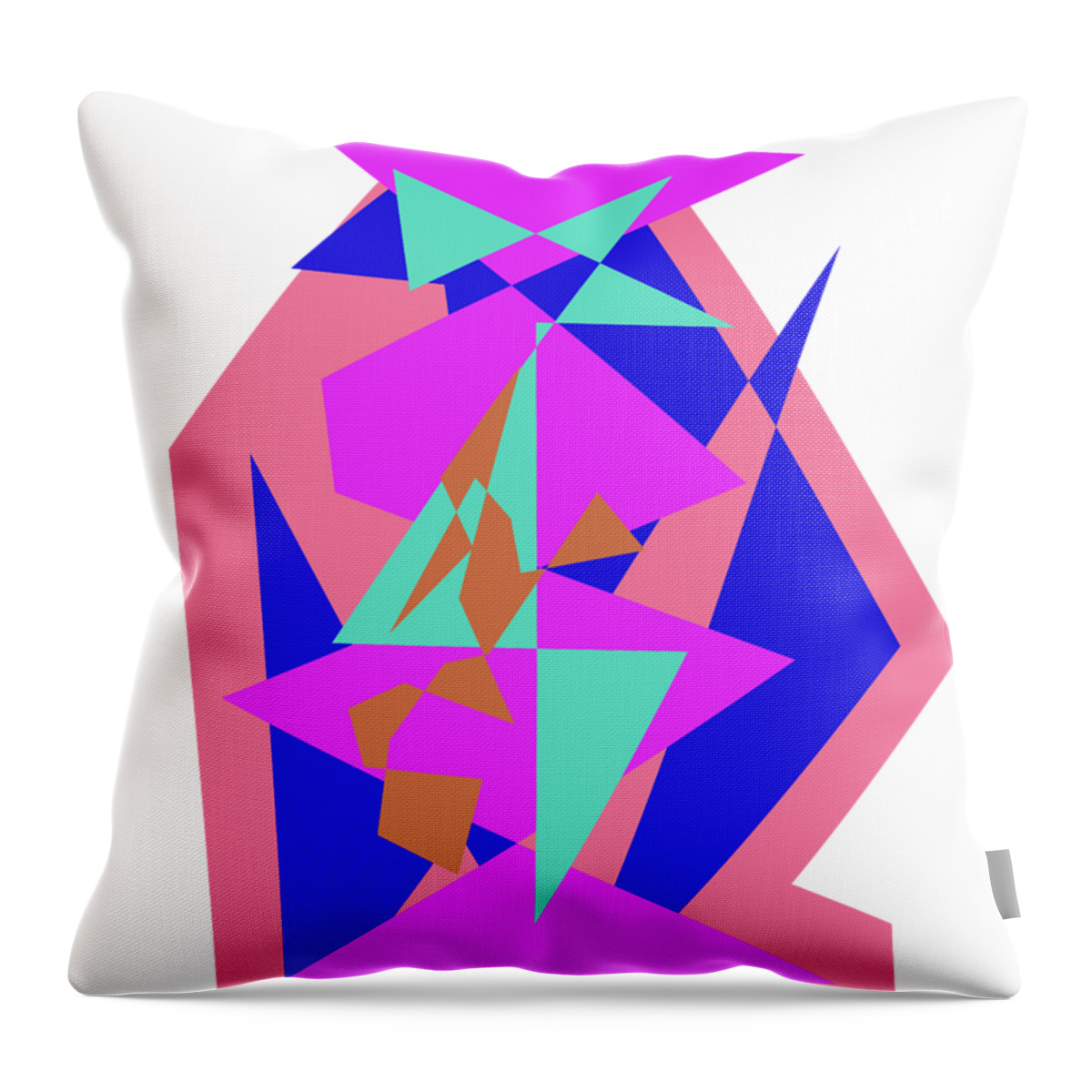 Abstract In The Living Room Throw Pillow featuring the digital art Recent 27 by David Bridburg