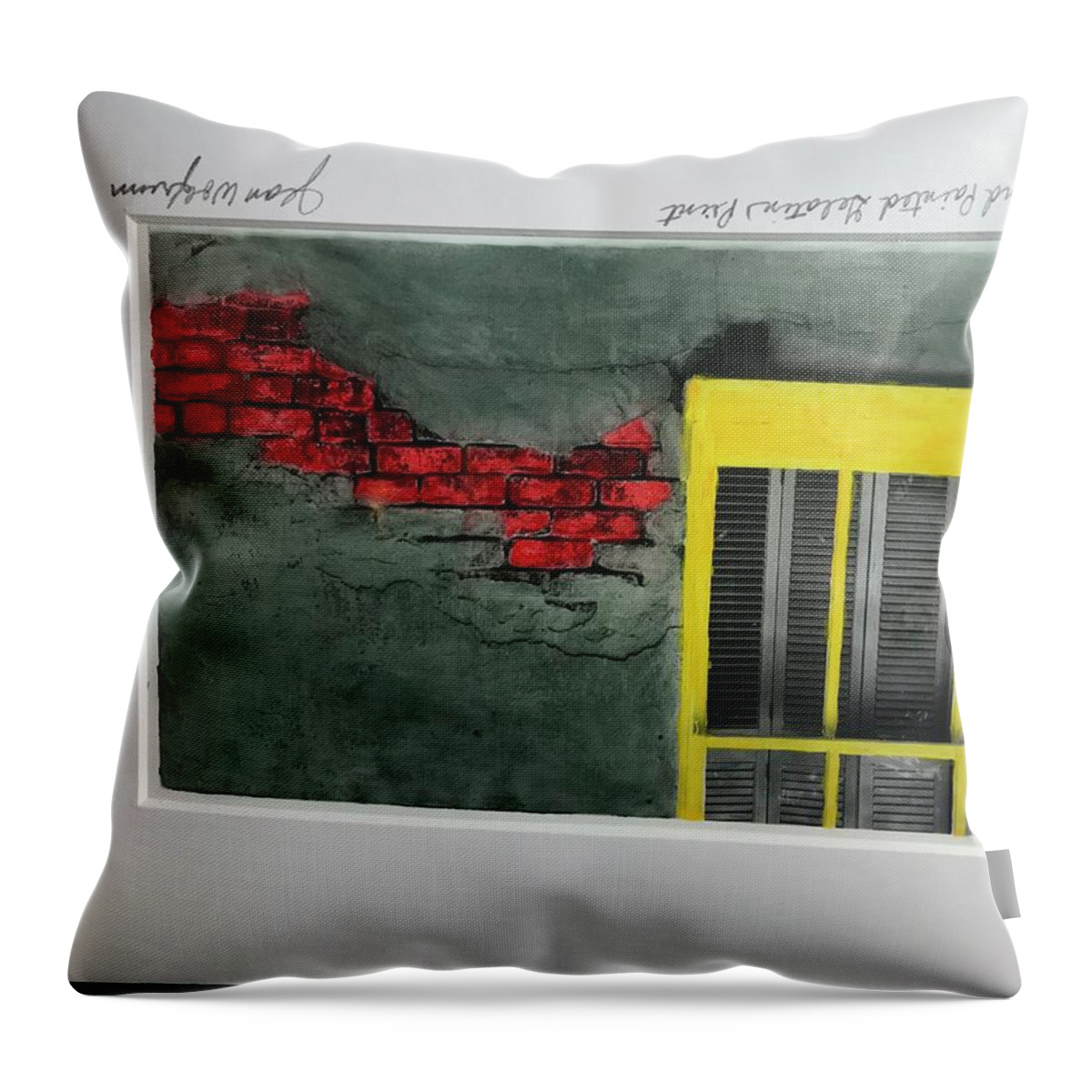 Houses Throw Pillow featuring the photograph Red Brick by Jean Wolfrum