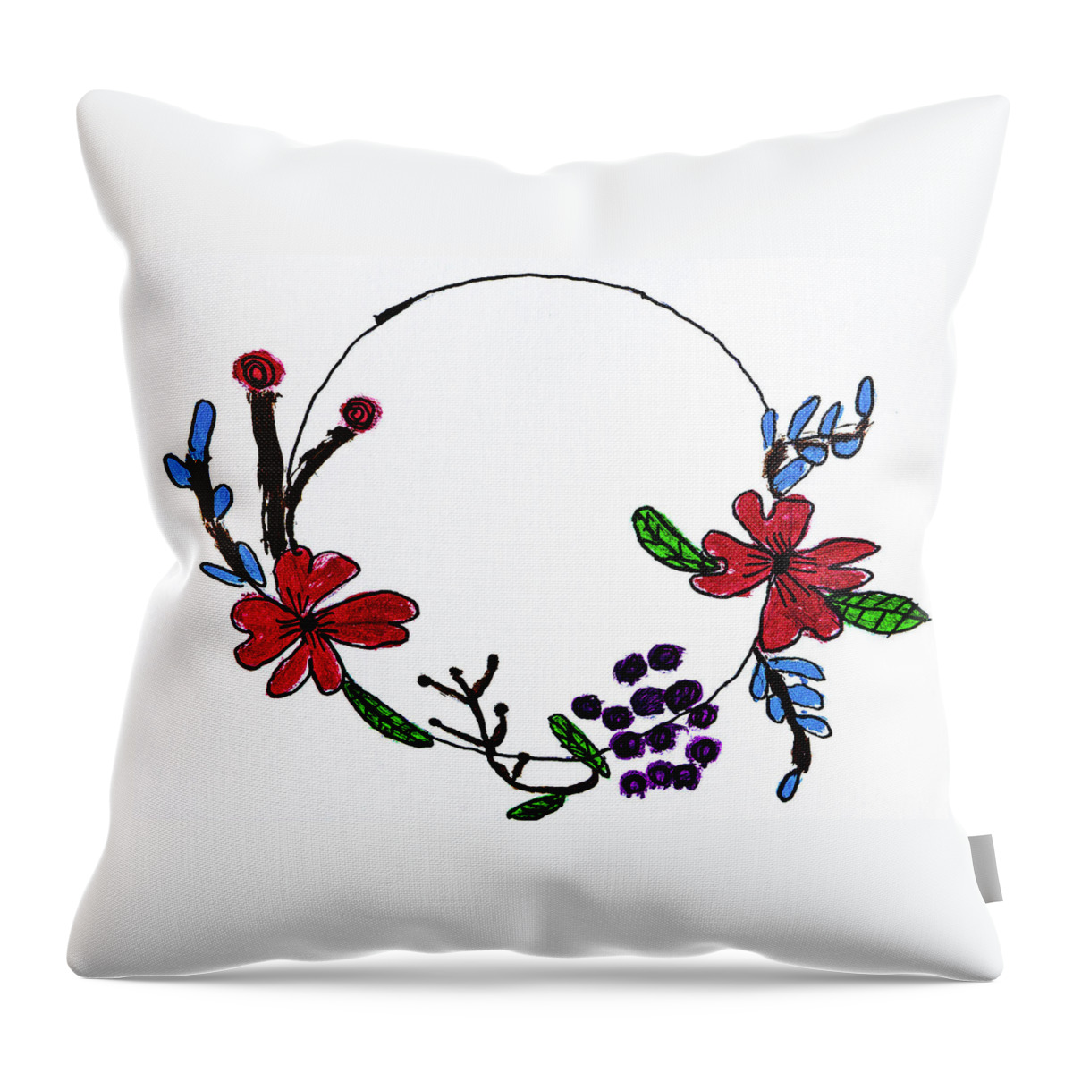 2020 Throw Pillow featuring the photograph Red Flower Circle by Maggie Mccall