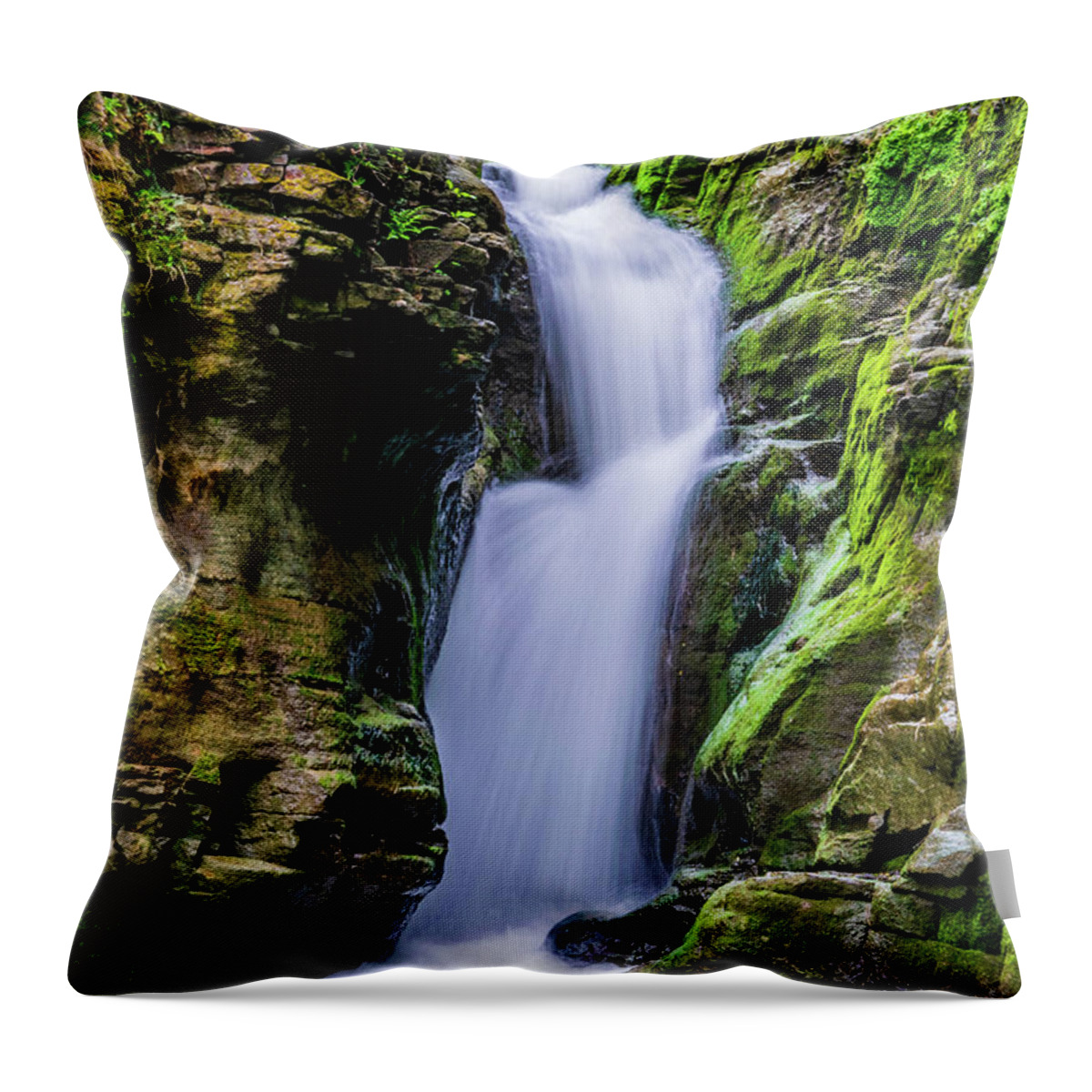 Waterfall Throw Pillow featuring the photograph Red Rock Falls by Flowstate Photography