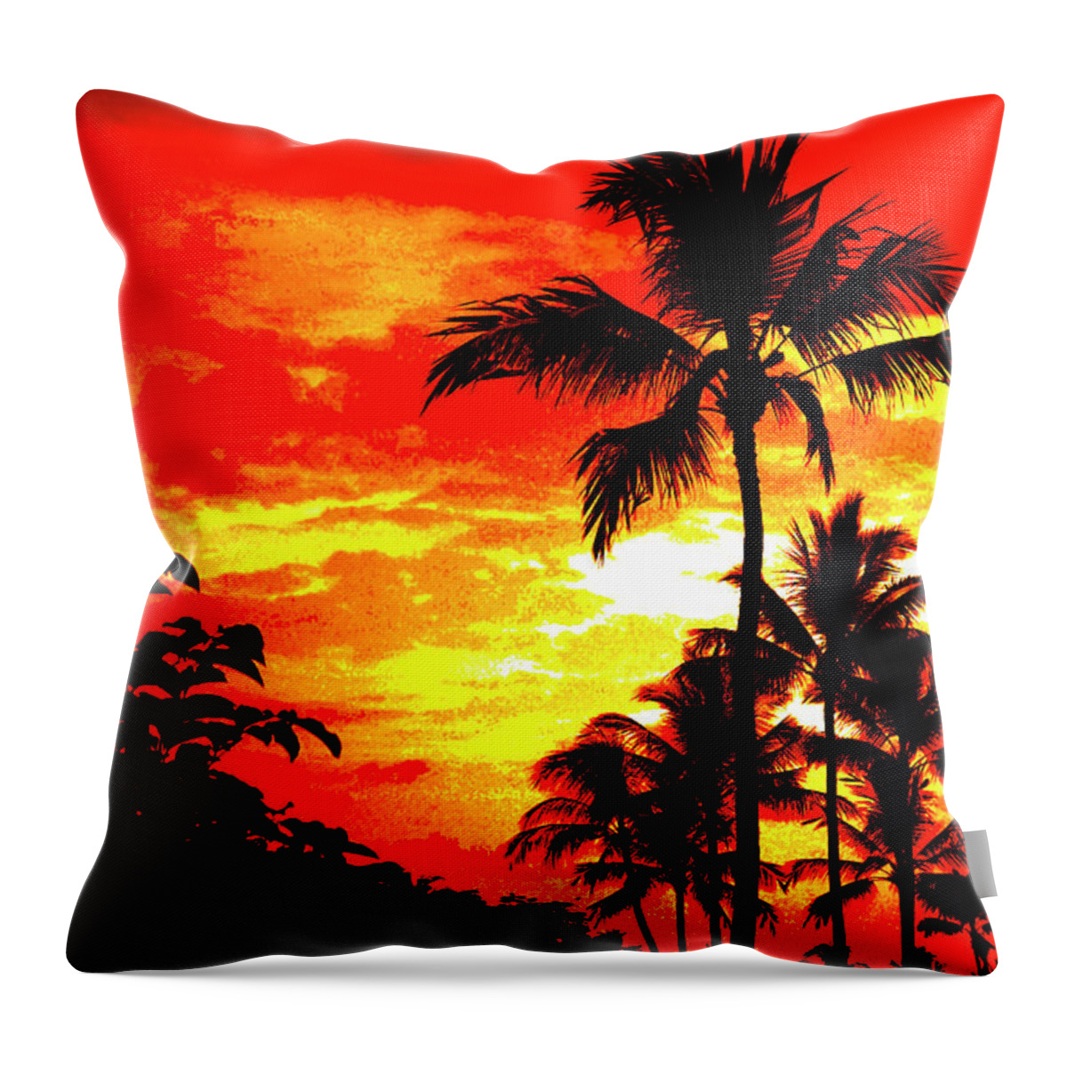 David Lawson Photography Throw Pillow featuring the photograph Red Sky At Night by David Lawson