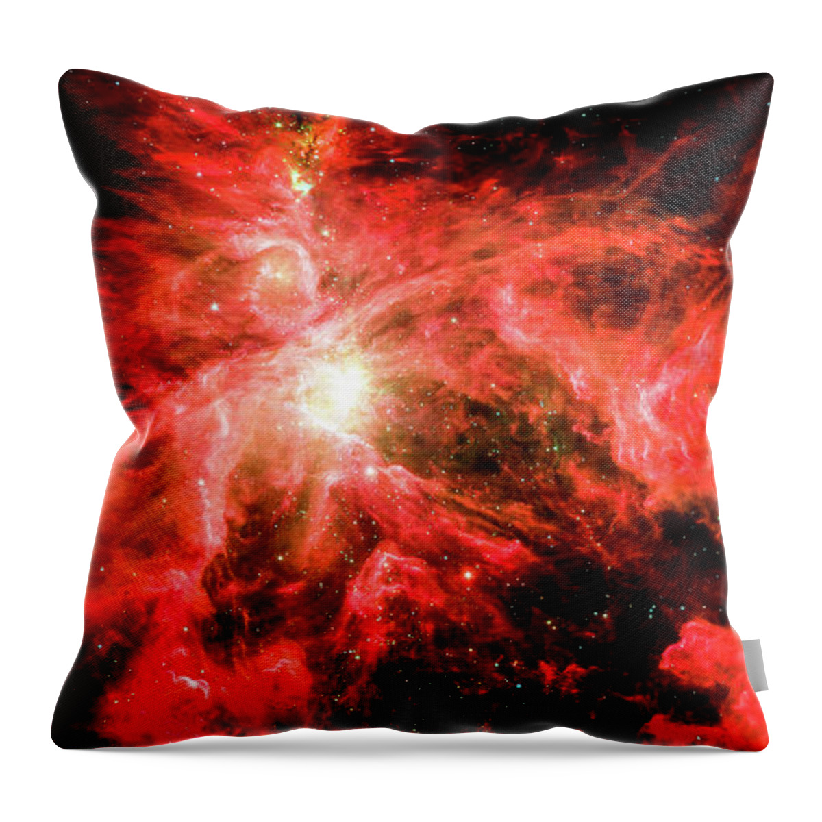 Photography Throw Pillow featuring the photograph Red Vertical Nebula by Nasa