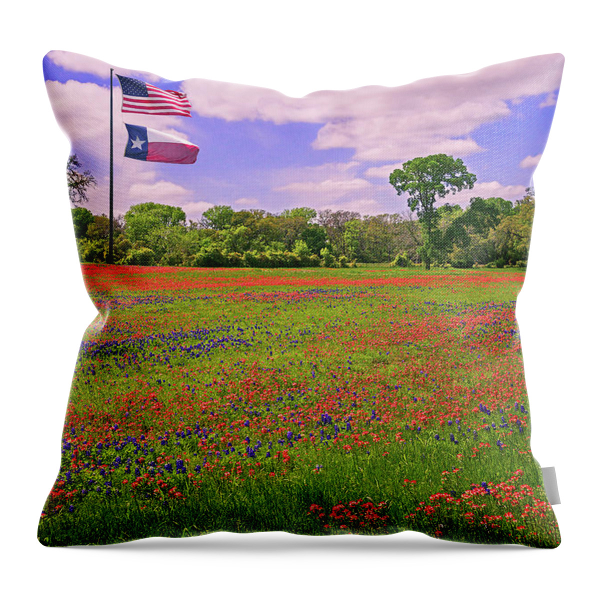 Red Throw Pillow featuring the photograph Red White and Beautiful by Lynn Bauer