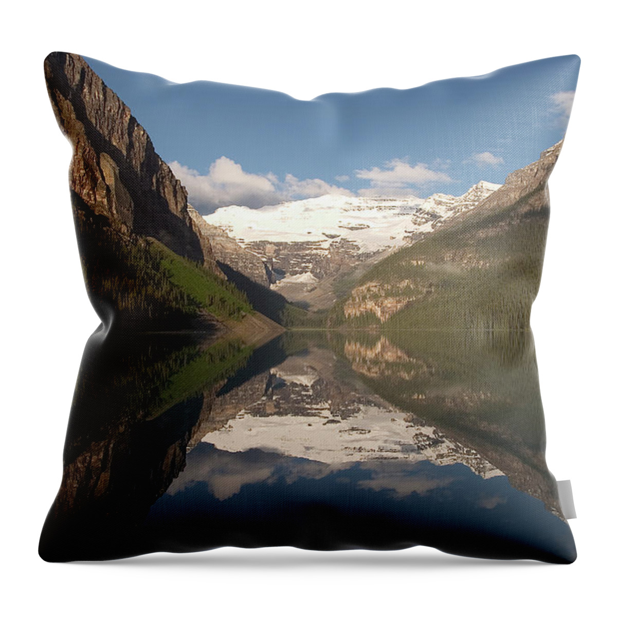 Lake Louise Throw Pillow featuring the photograph Reflection at Lake Louise by Laura Tucker
