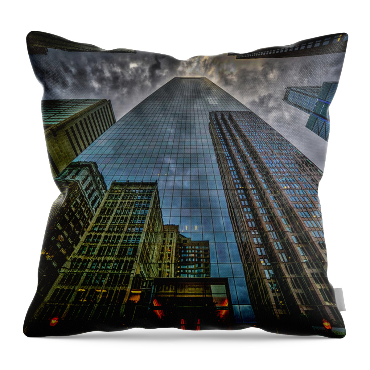 Cityscape Photography Throw Pillow featuring the photograph Reflections 2.0 by Darrell DeRosia