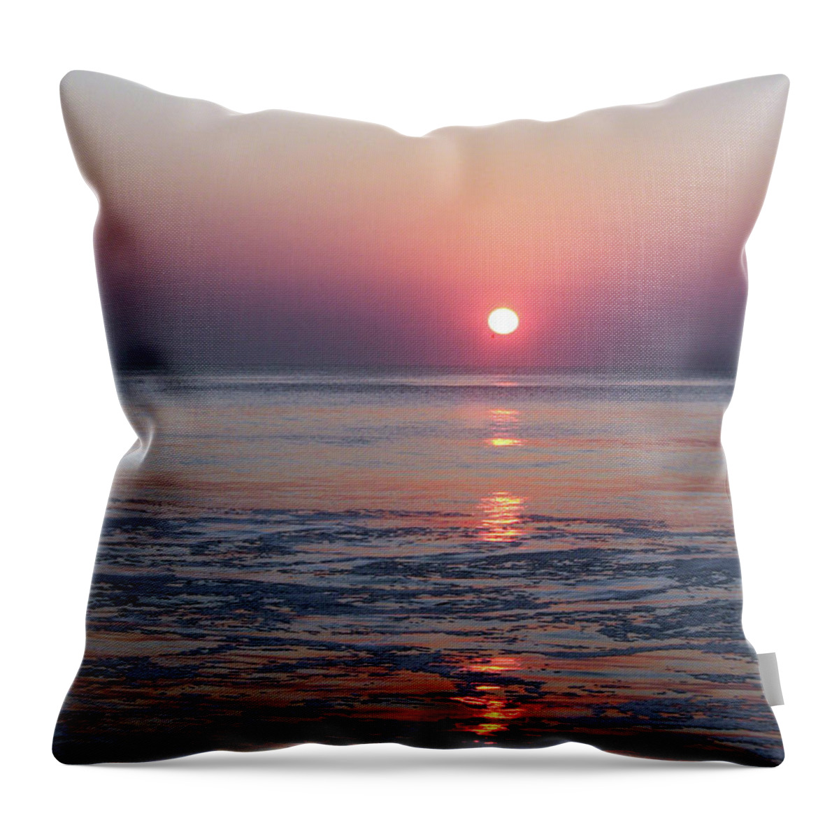 Beach Throw Pillow featuring the photograph Reflections of Sunrays by Carolyn Stagger Cokley