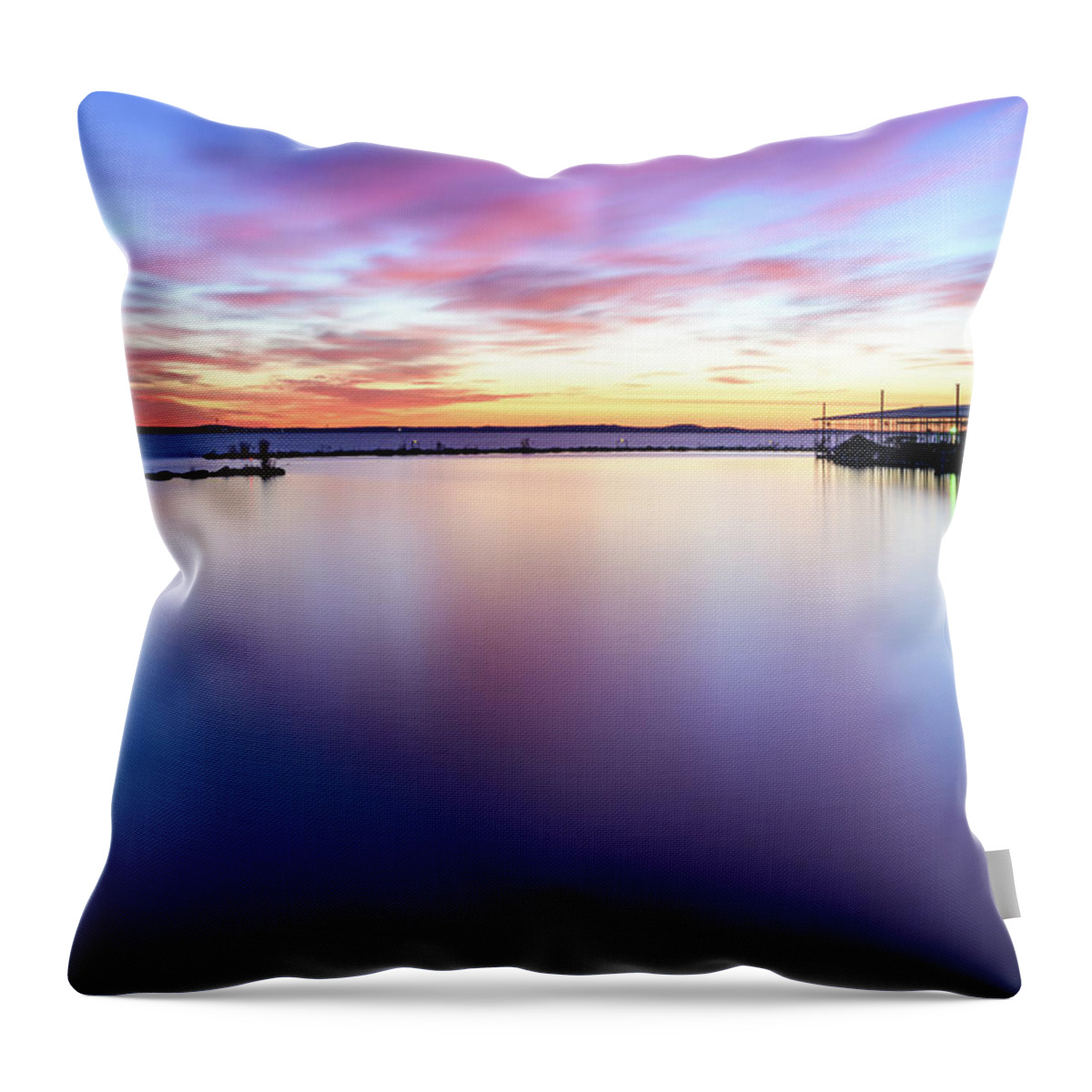Dallas Throw Pillow featuring the photograph Reflections of Twilight by Michael Scott