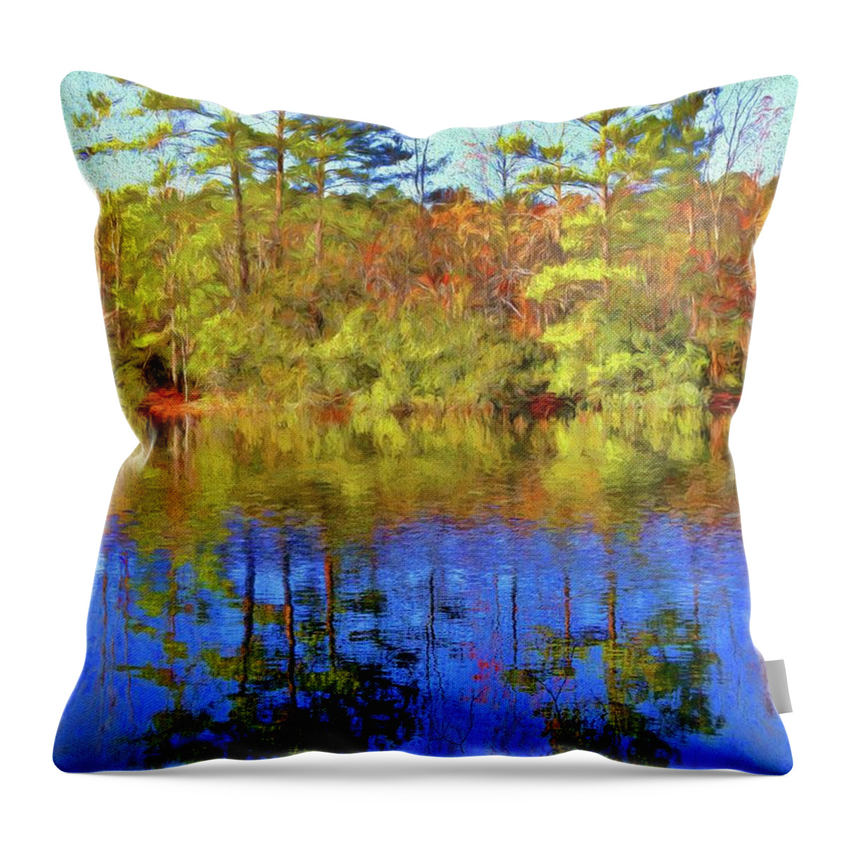 Trees Throw Pillow featuring the photograph Reflections of You by Ola Allen