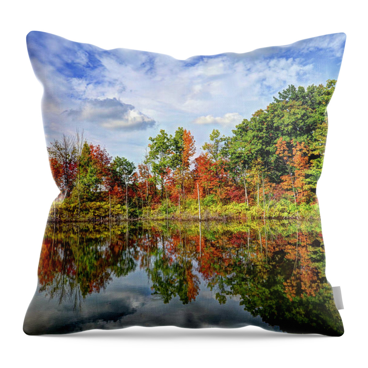 Fall Throw Pillow featuring the photograph Reflections by Rodney Campbell