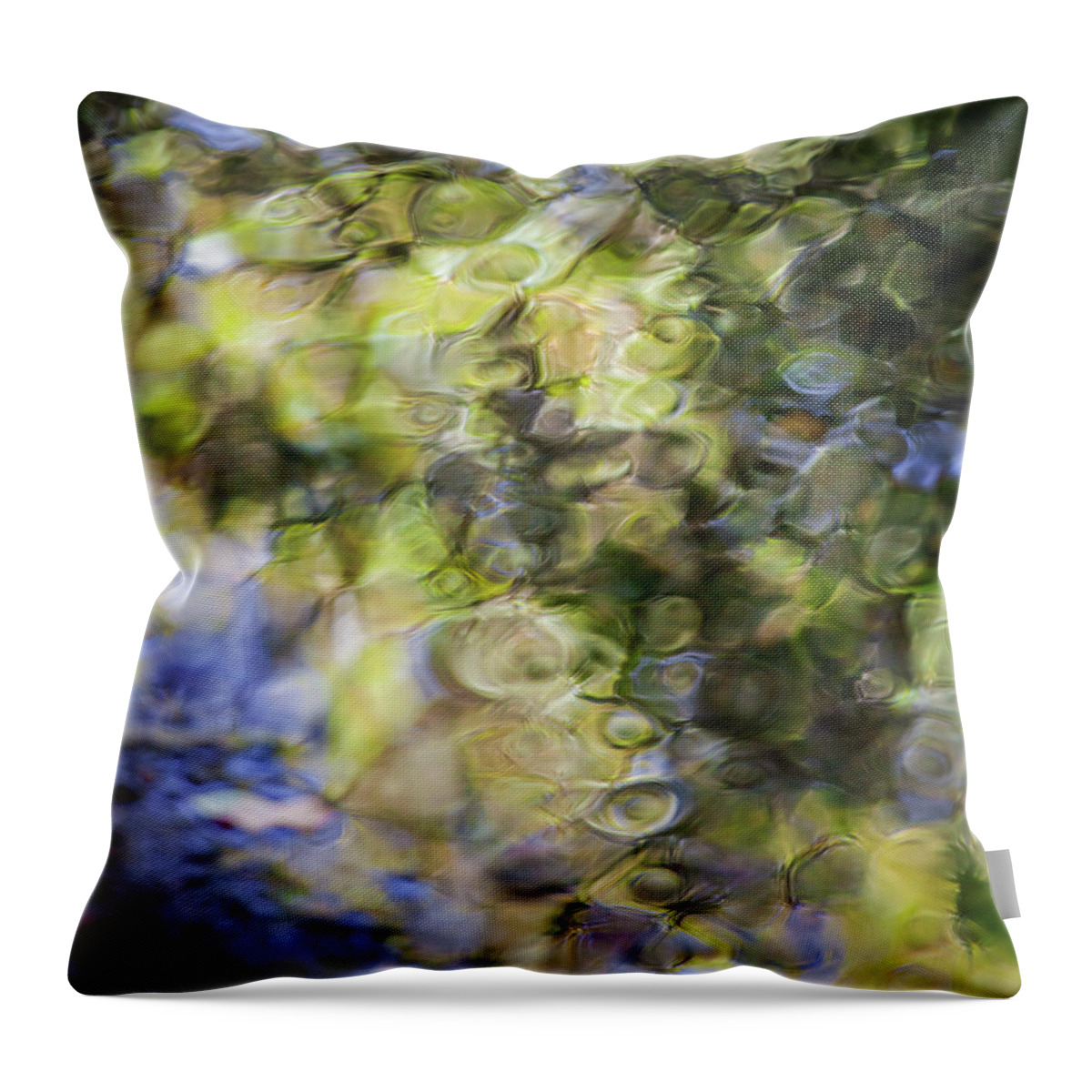 Reflective Abstract Water Throw Pillow featuring the photograph Reflective abstract water by Donald Kinney
